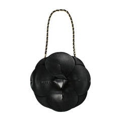 Chanel Black Camelia Handbag Mint