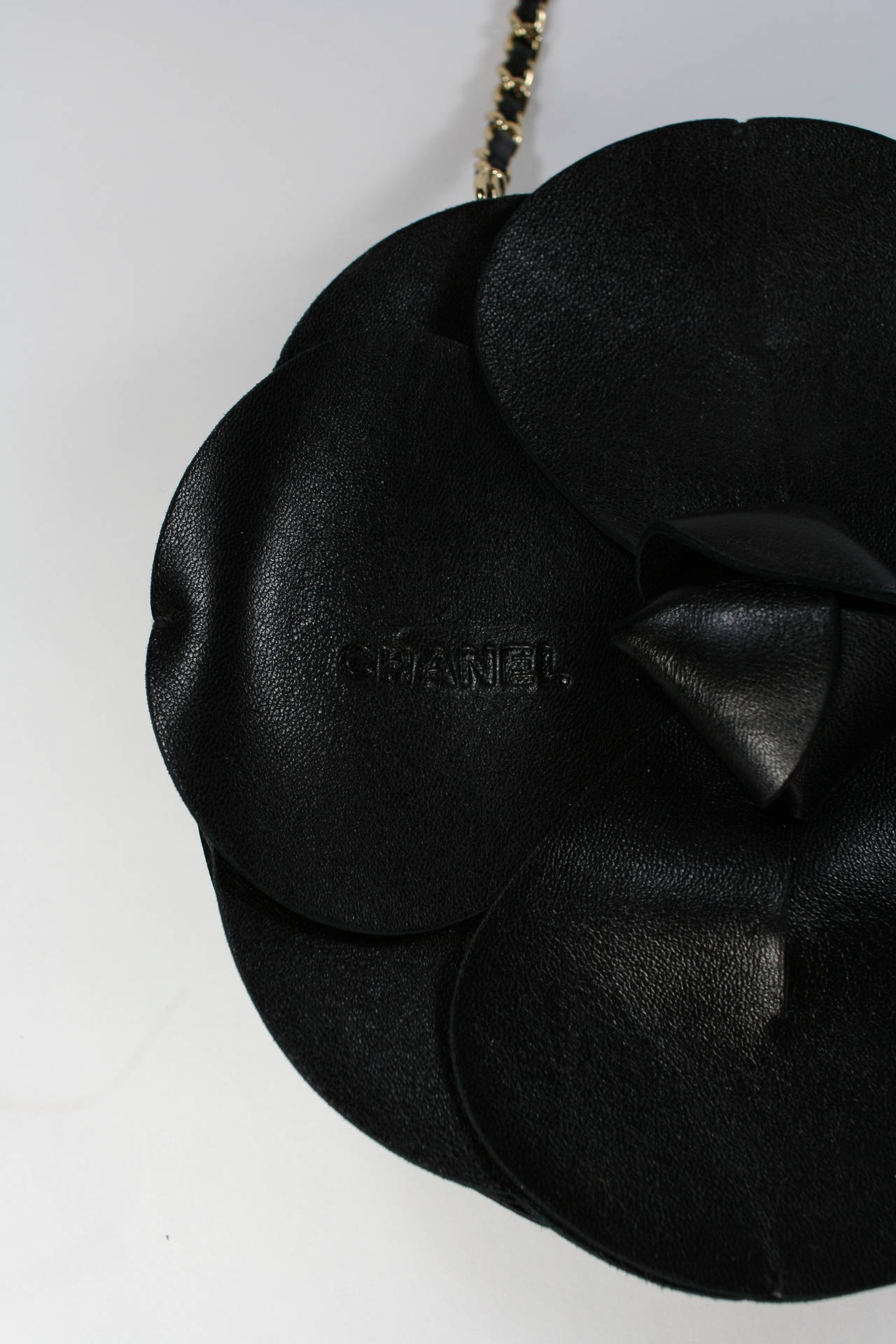 Women's Chanel Black Camelia Handbag Mint