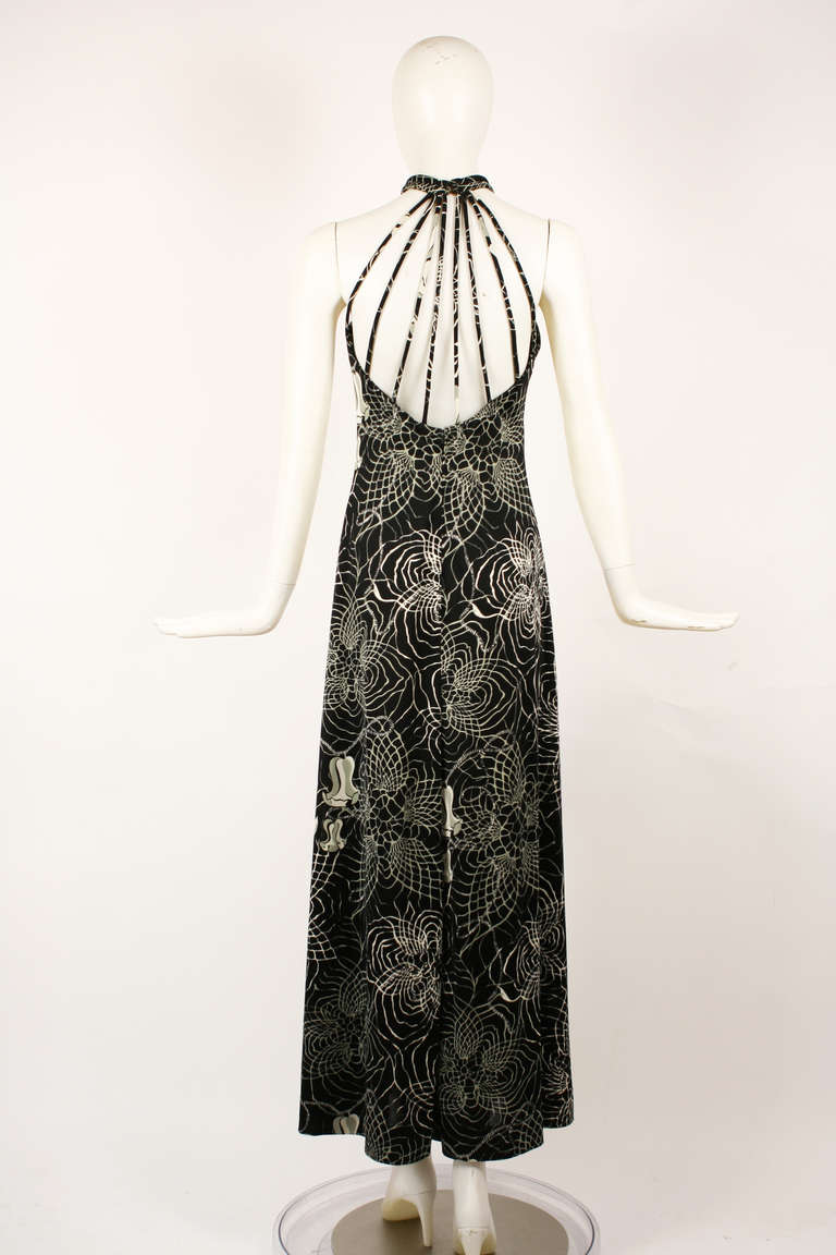 La Mendola Silk Black and White Dress For Sale 1