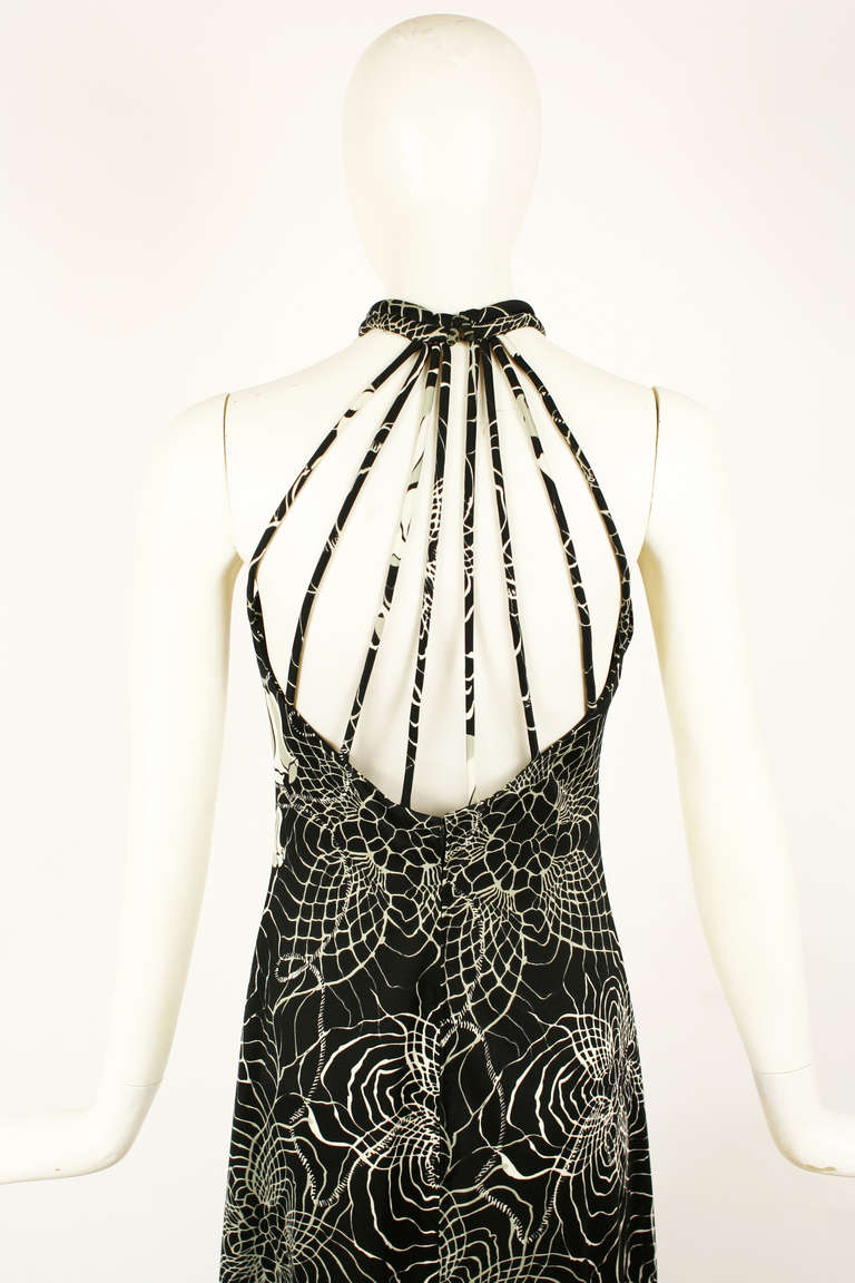La Mendola Silk Black and White Dress For Sale 2