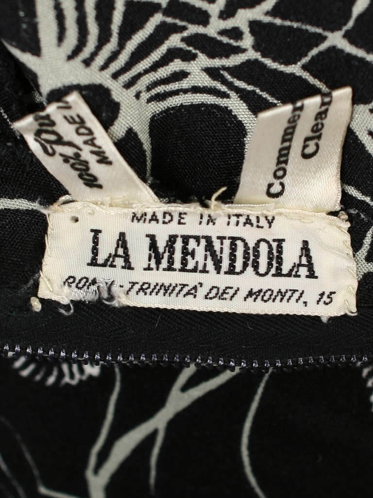La Mendola Silk Black and White Dress For Sale 4