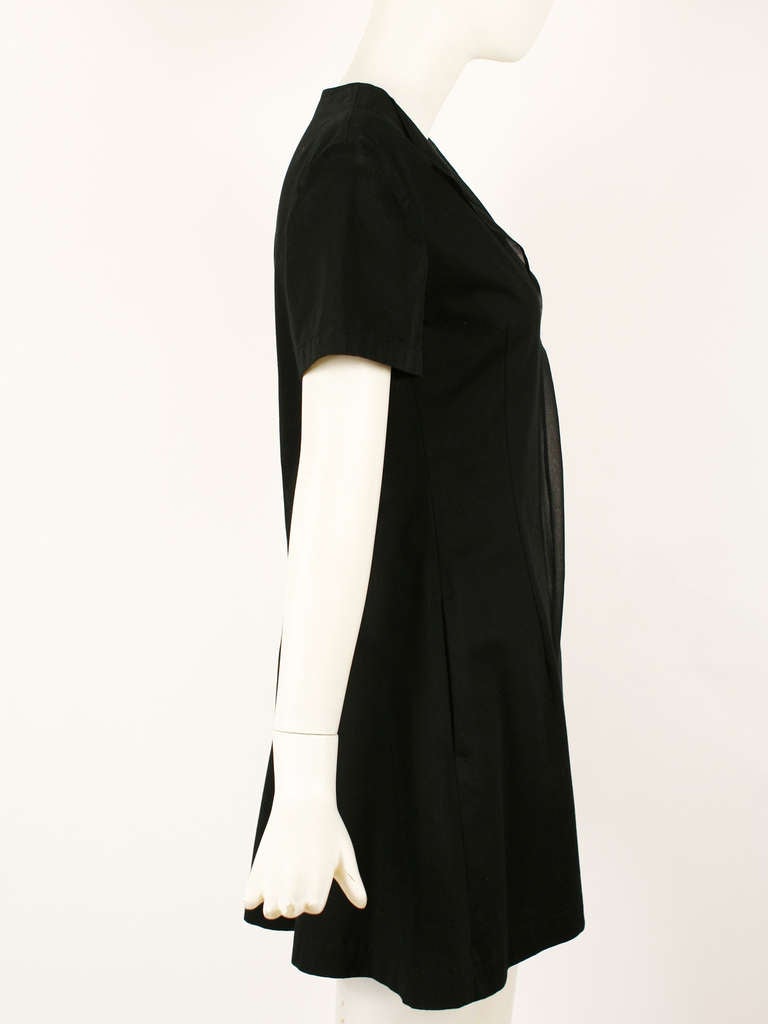 Women's Yohji Yamamoto Black Sheer Panel Dress