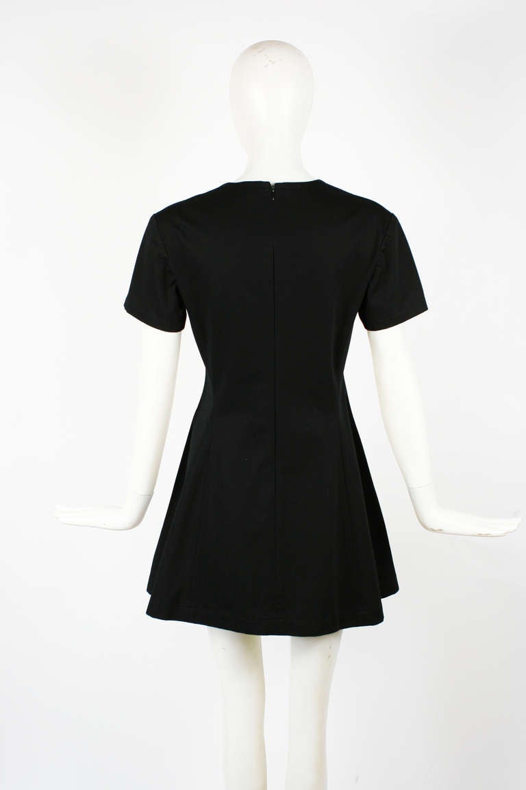 Yohji Yamamoto Black Sheer Panel Dress 1