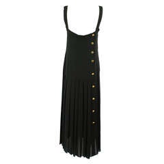 Chanel Classic Pleated Black Dress 1989