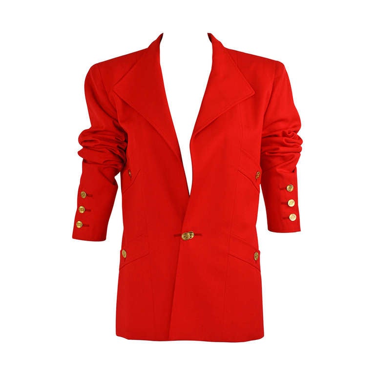 Chanel Red Blazer For Sale