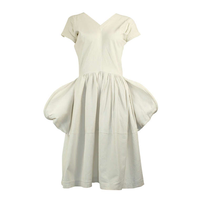 Comme des Garçons White Sculptural Dress For Sale
