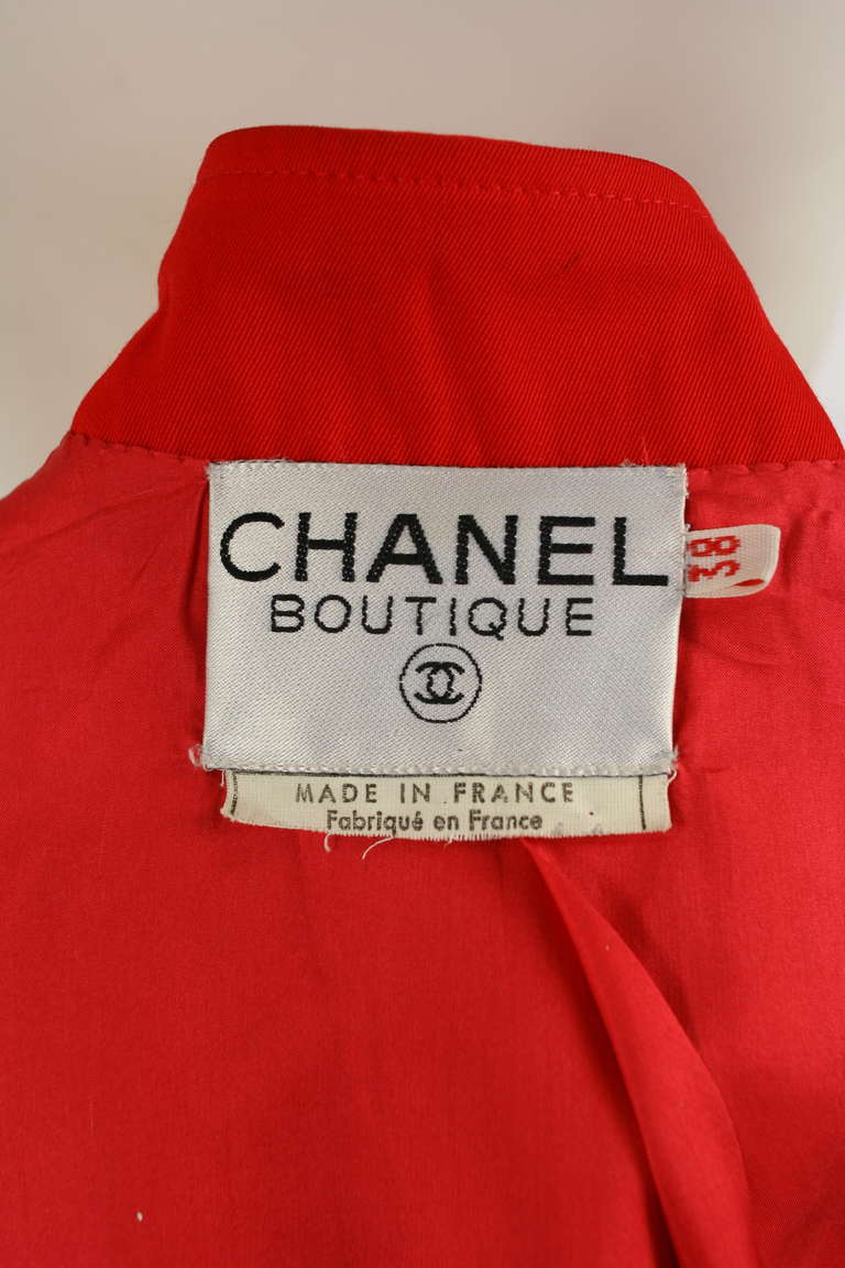 Chanel Red Blazer For Sale 2