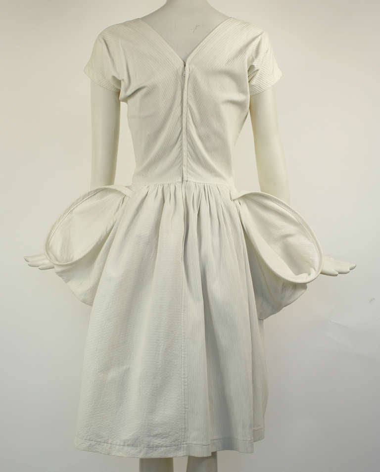 Comme des Garçons White Sculptural Dress For Sale 2
