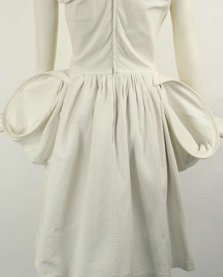 Comme des Garçons White Sculptural Dress For Sale 3