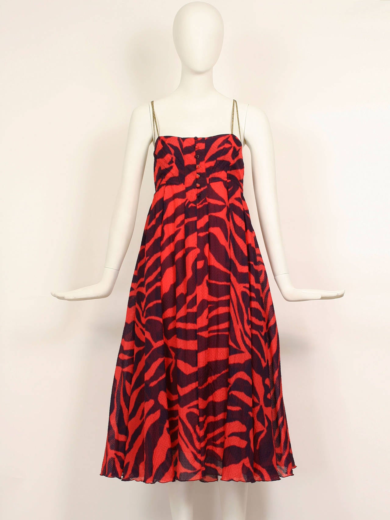Borbonese Silk Abstract Print Sun Dress. 
Beautiful print. Double layer silk chiffon.
Excellent condition.
Size 44

Bust 34