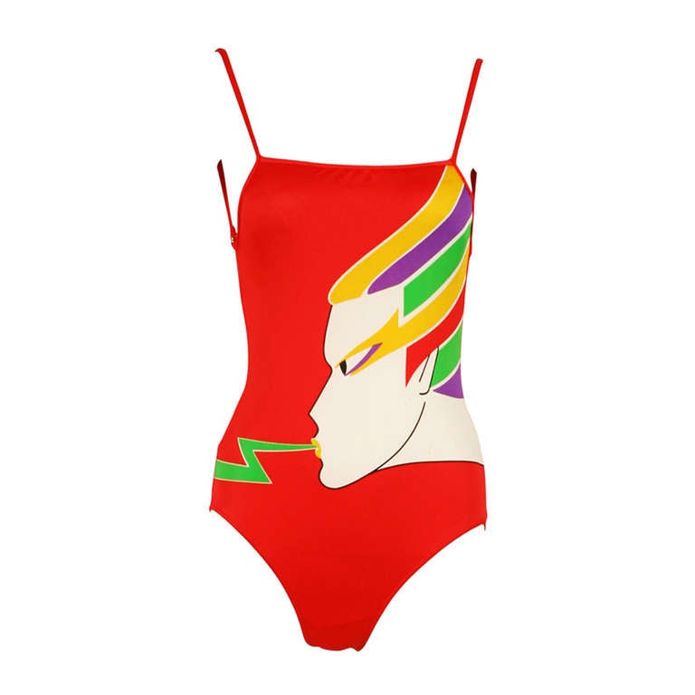 Rare Kansai Yamamoto Red Swimsuit