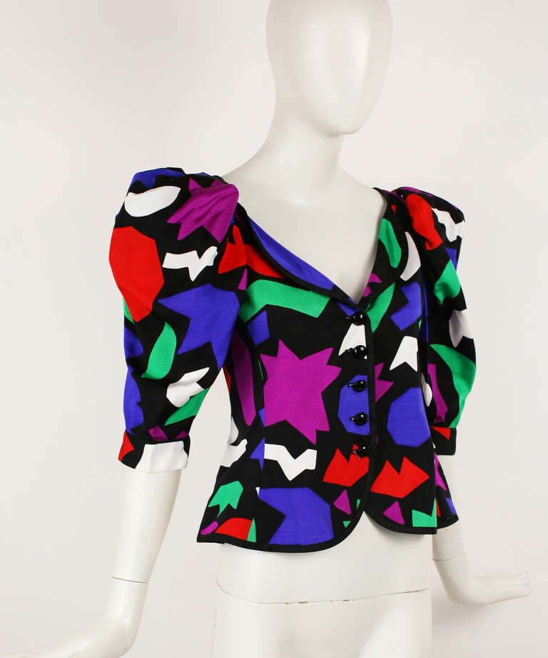Yves Saint Laurent "Matisse" Fitted Jacket / Top