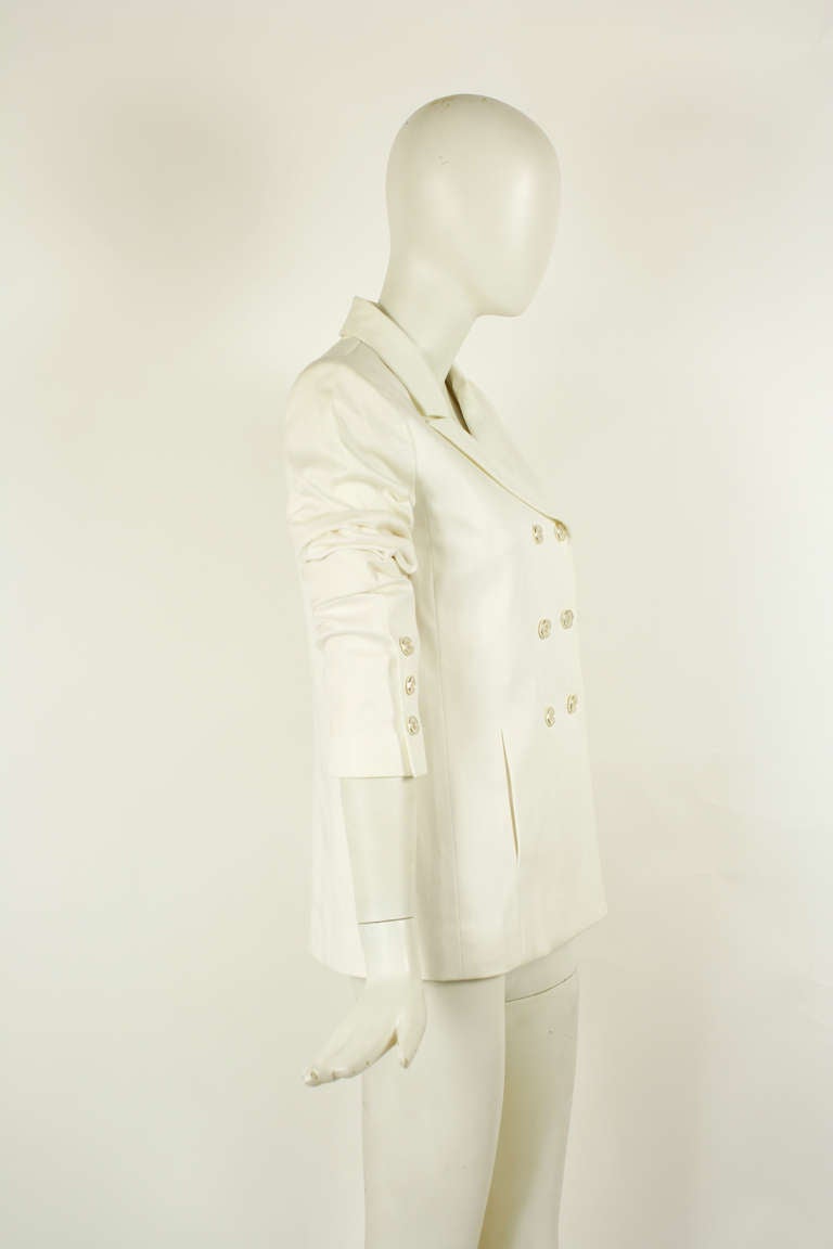 Chanel Off-White Jacket / Blazer 1998 Printemps For Sale 1