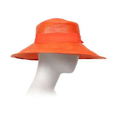 Yves Saint Laurent Tangerine Runway Summer Resort Hat YSL