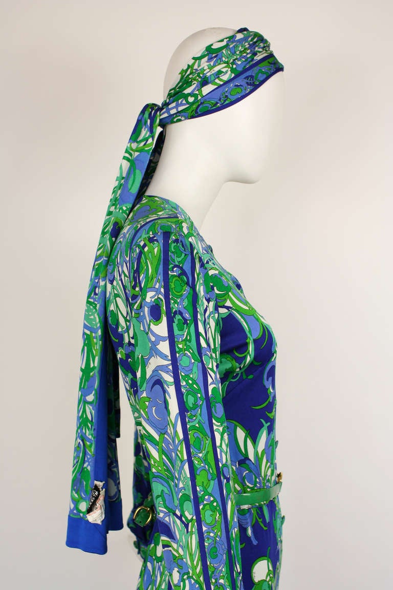 Women's Emilio Pucci Dress and Scarf Set For Sale