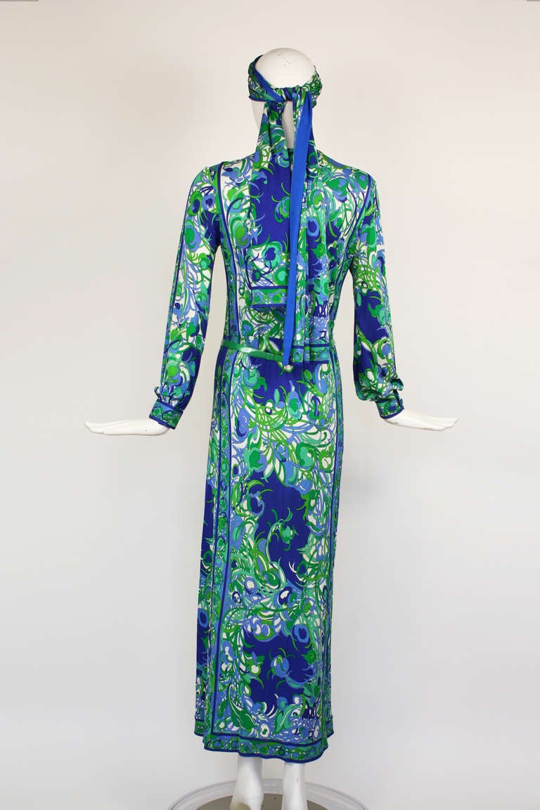 Emilio Pucci Dress and Scarf Set For Sale 1
