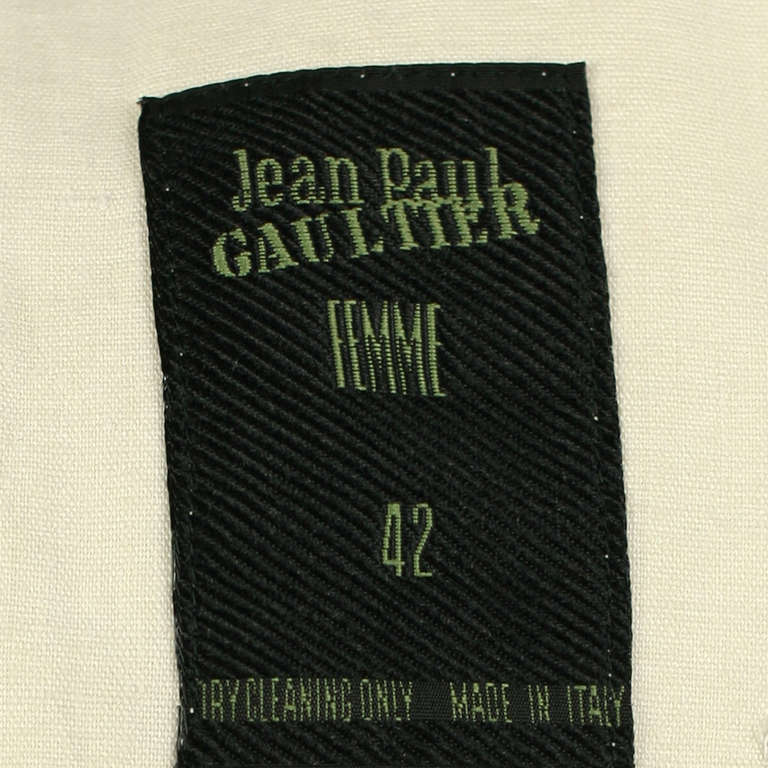 Jean Paul Gaultier Hook Linen Blazer For Sale 3