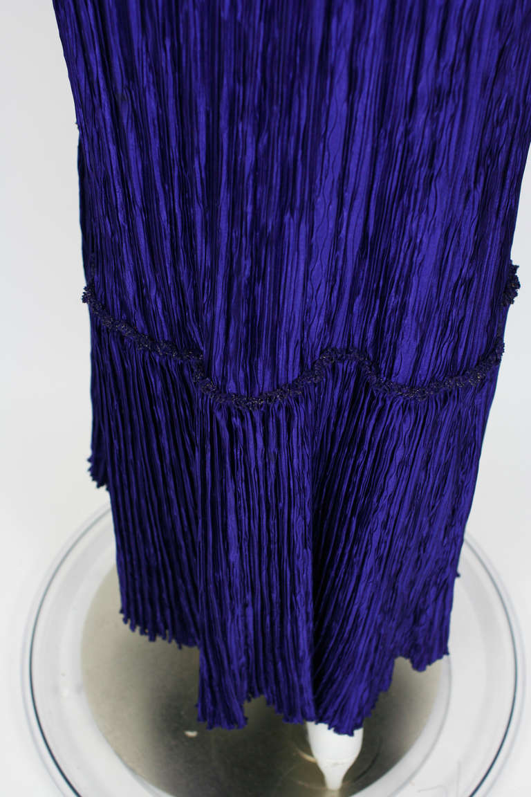 Mary Mcfadden Purple Silk Dress For Sale 5