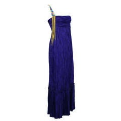 Retro Mary Mcfadden Purple Silk Dress