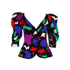 Vintage Yves Saint Laurent "Matisse" Fitted Jacket / Top