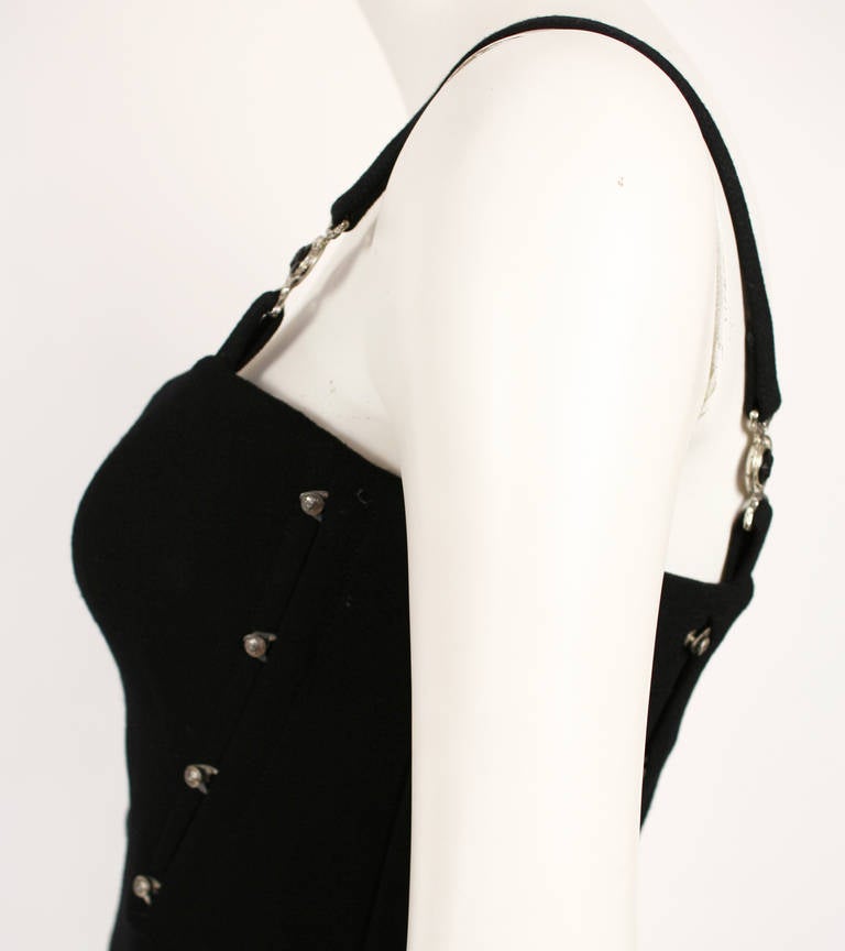 Gianni Versace Couture Black Corset Medusa Dress 2