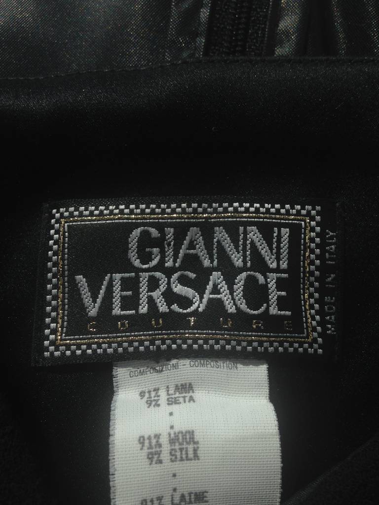 Gianni Versace Couture Black Corset Medusa Dress 4