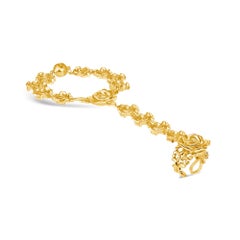 Anneau de bracelet Rosey en or 24K plaqué sur laiton