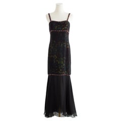 Chanel Vintage Autunno/Inverno 1997 Abito da sera 97A con perline Greene & Greene