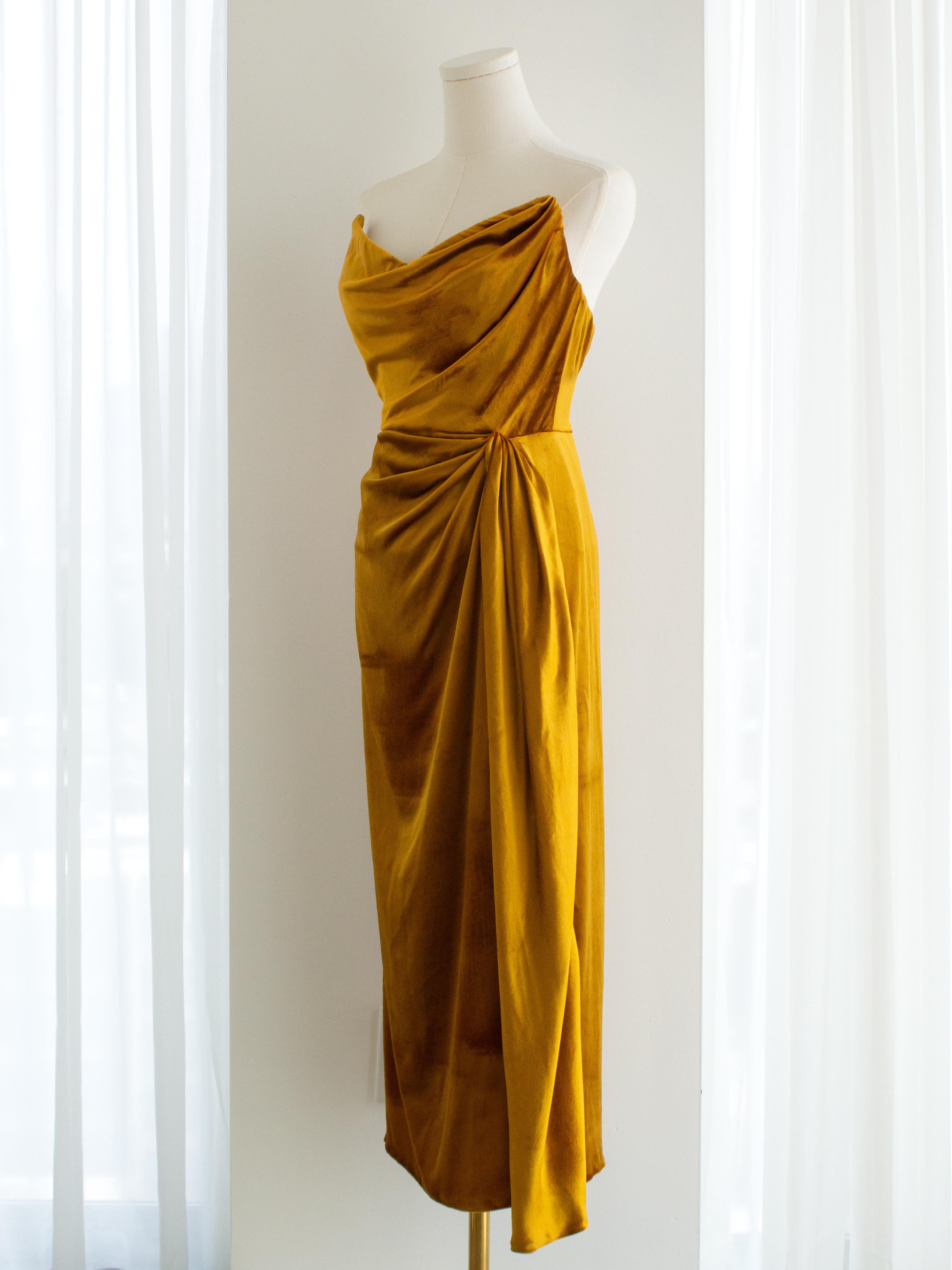 NWT Jason Wu Collection Babygirl Marigold Velvet Drapiertes Kleid im Angebot 2