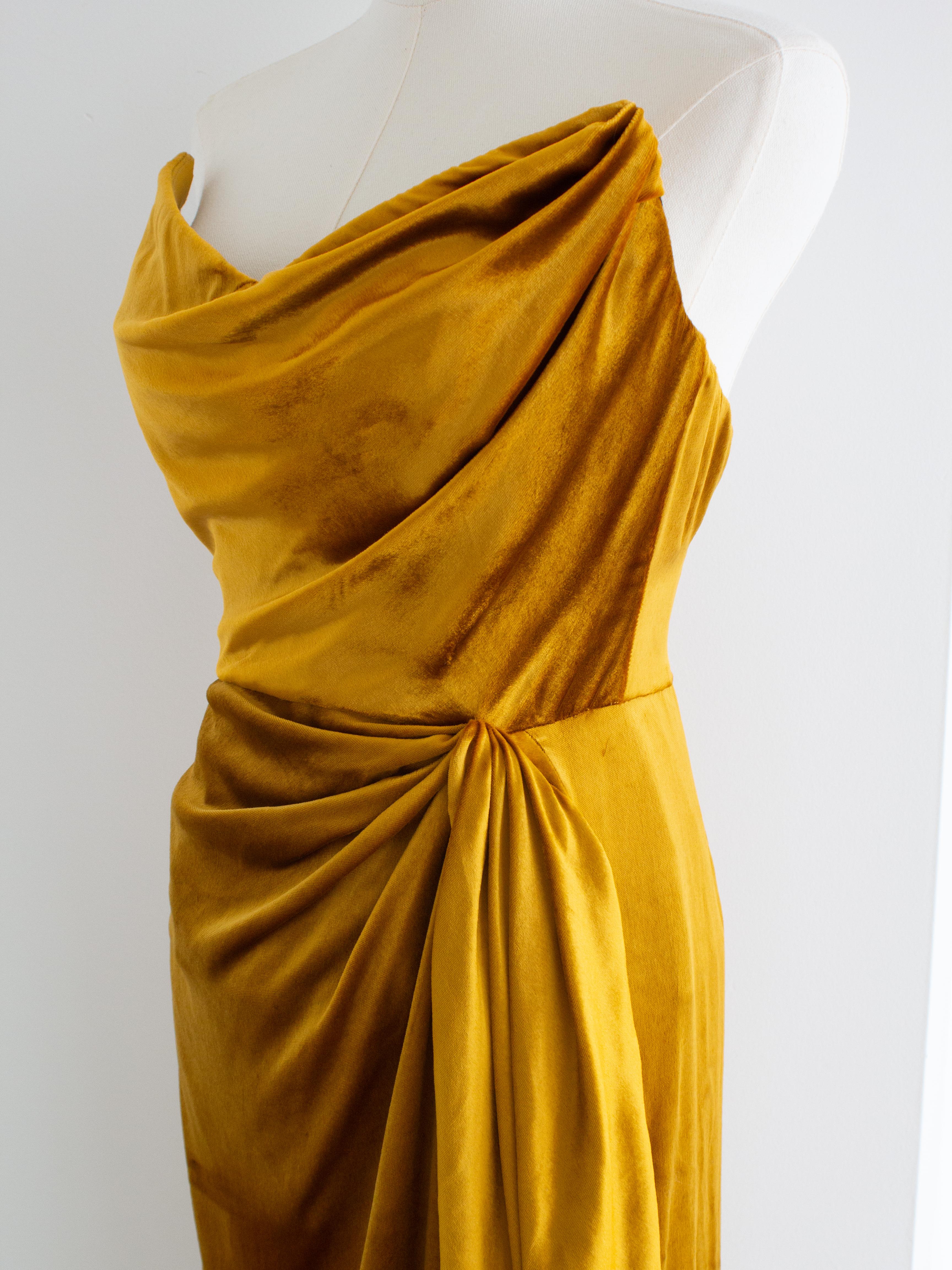 NWT Jason Wu Collection Babygirl Marigold Velvet Drapiertes Kleid im Angebot 3
