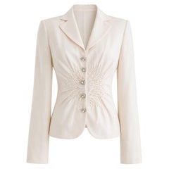 Christian Dior by John Galliano Resort 2008 Carrie Wedding White Silk Jacket