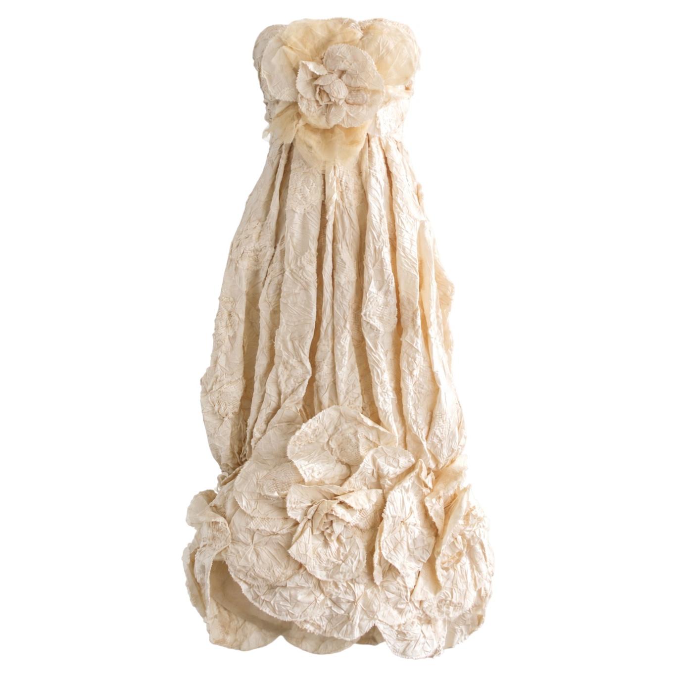 Chanel S/S 2006 Marissa Cooper Bride Camellia Ivory White Evening Wedding Gown For Sale
