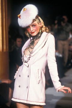 Christian Dior by John Galliano F/W 1997 Pin Up Pink Fringe Jacket Dress