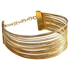 Christian Dior by John Galliano 1999 J'Adore Gold Wire Choker Necklace