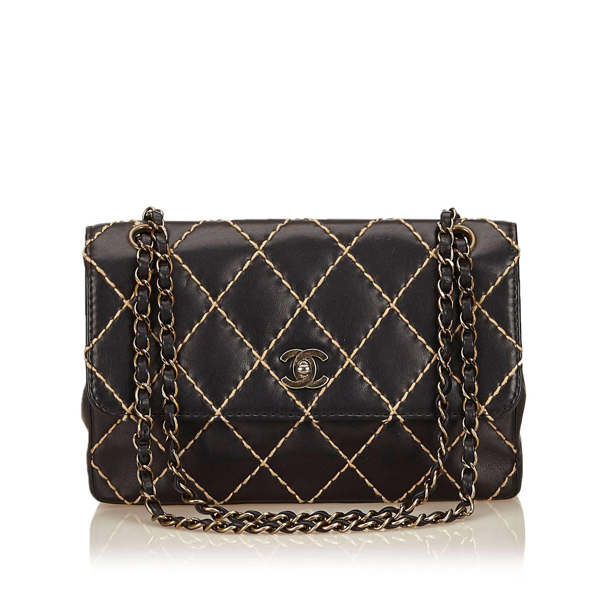 chanel wild stitch flap bag