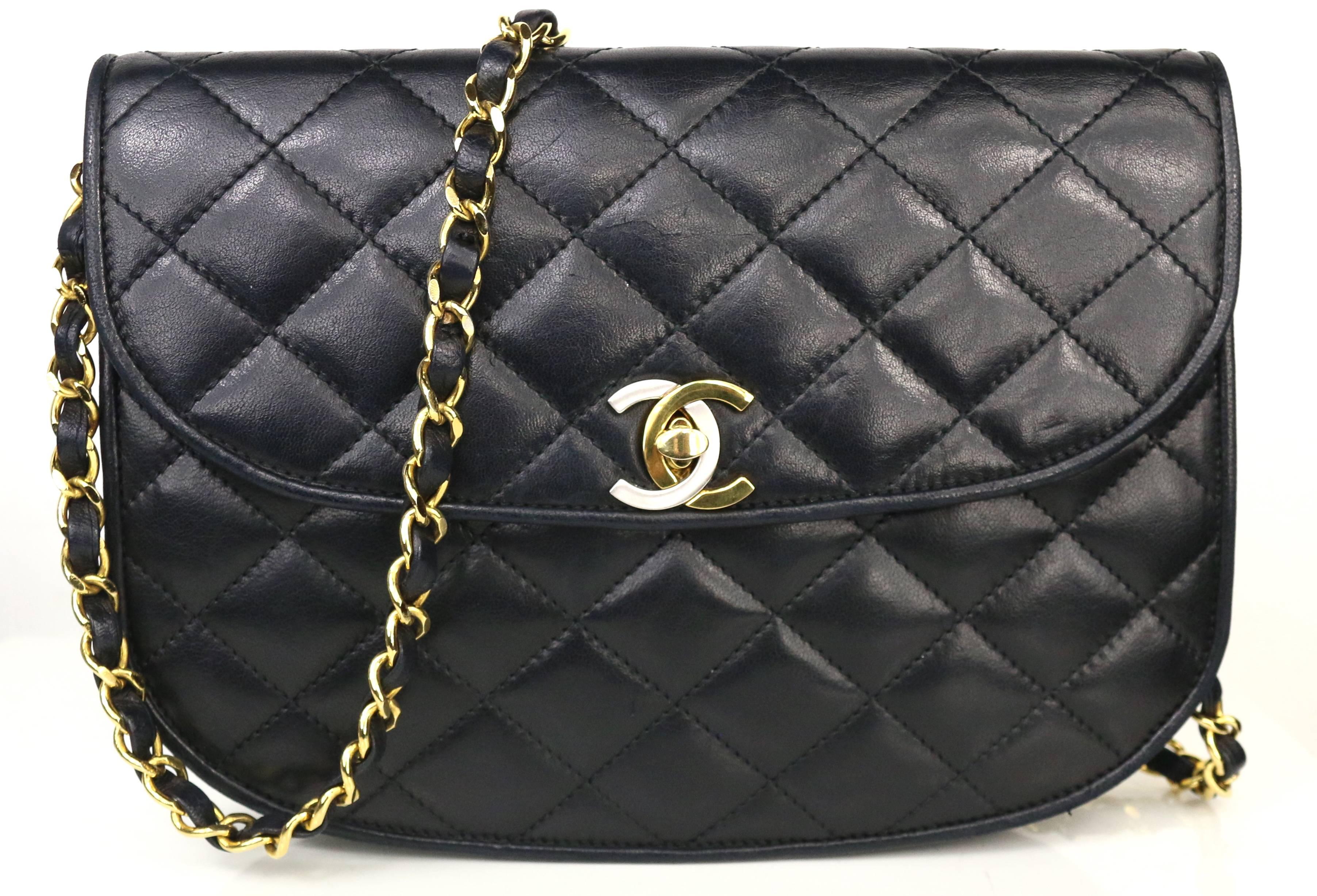 Chanel Semi-Circle Black Quilted Lamb Leather Paris Limited Edition Shoulder Bag 8