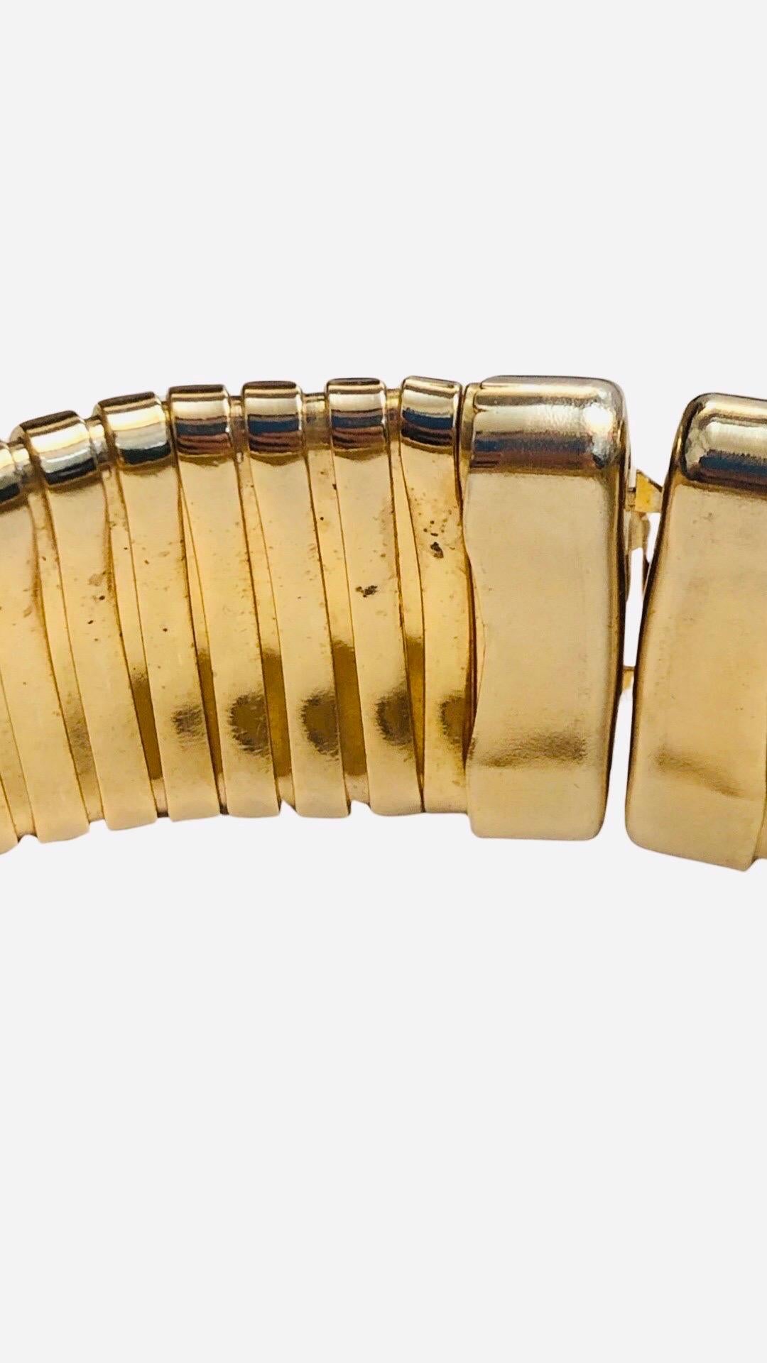Vintage Gold Toned Hardware Choker Necklace For Sale 3