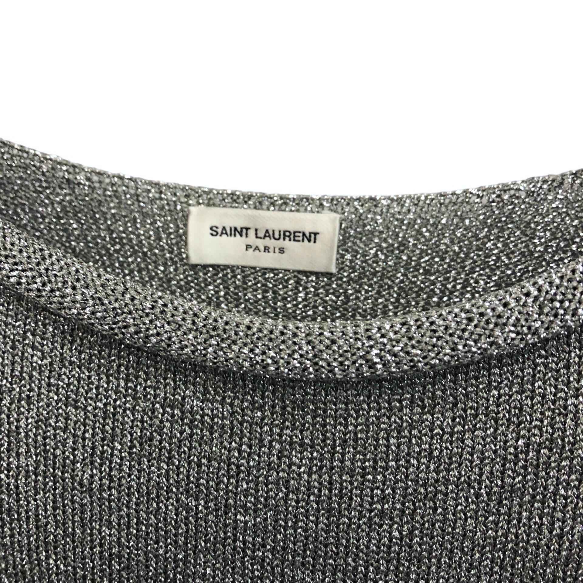silver metallic tops