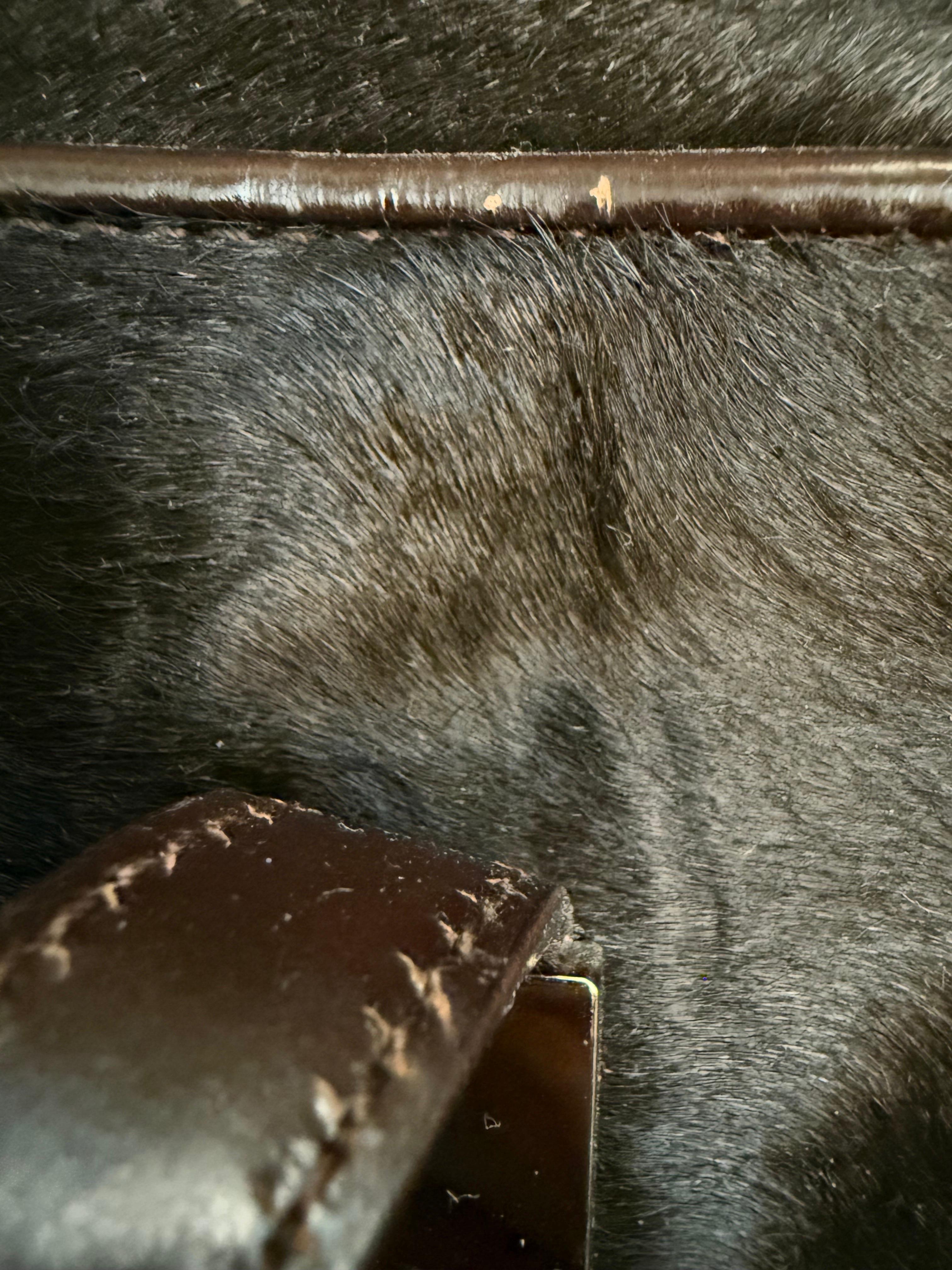 Gucci horsehair and leather shoulder bag For Sale 11