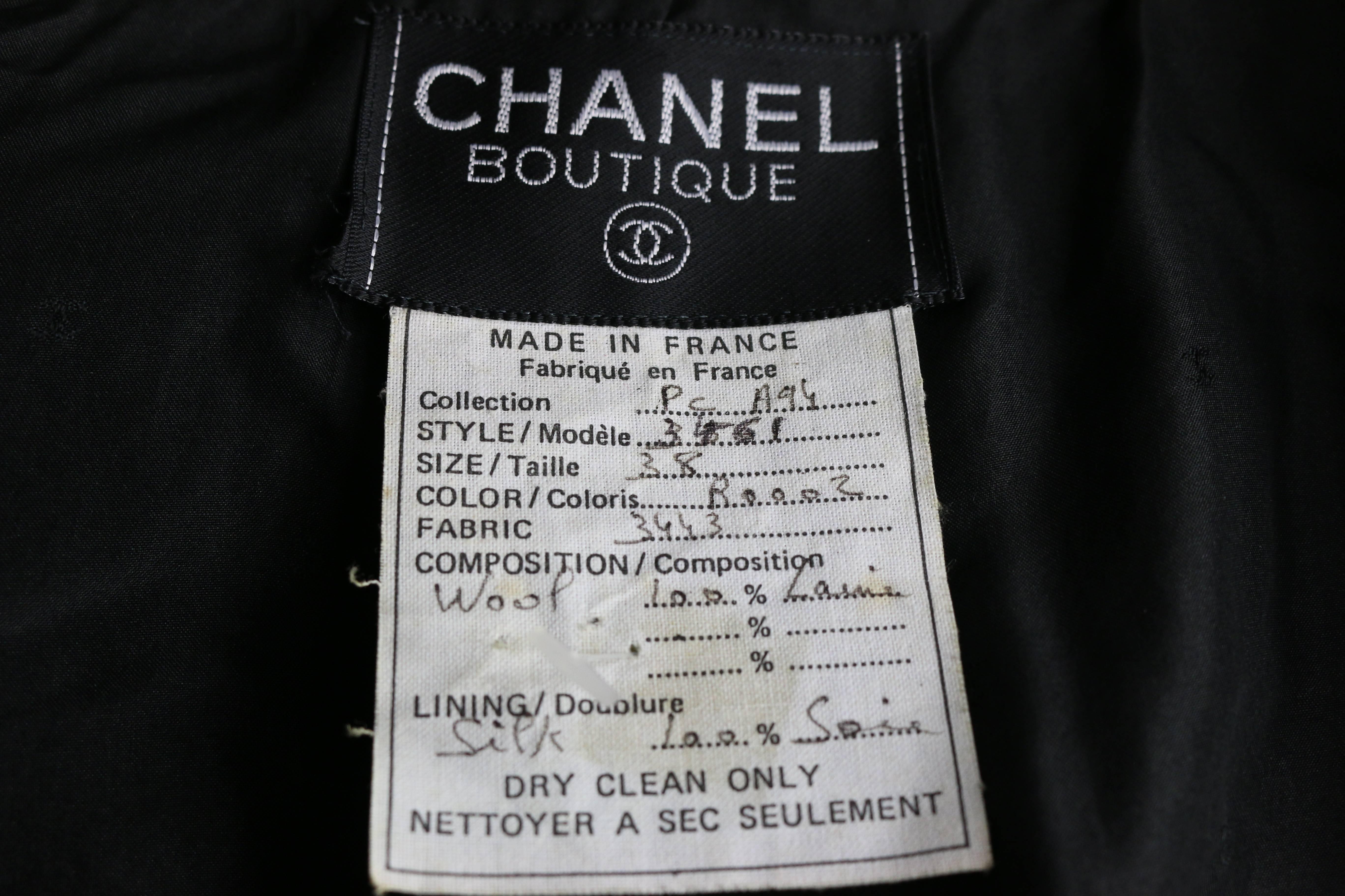 1994 Chanel Classic Wood Black and White Tweed Blazer 1