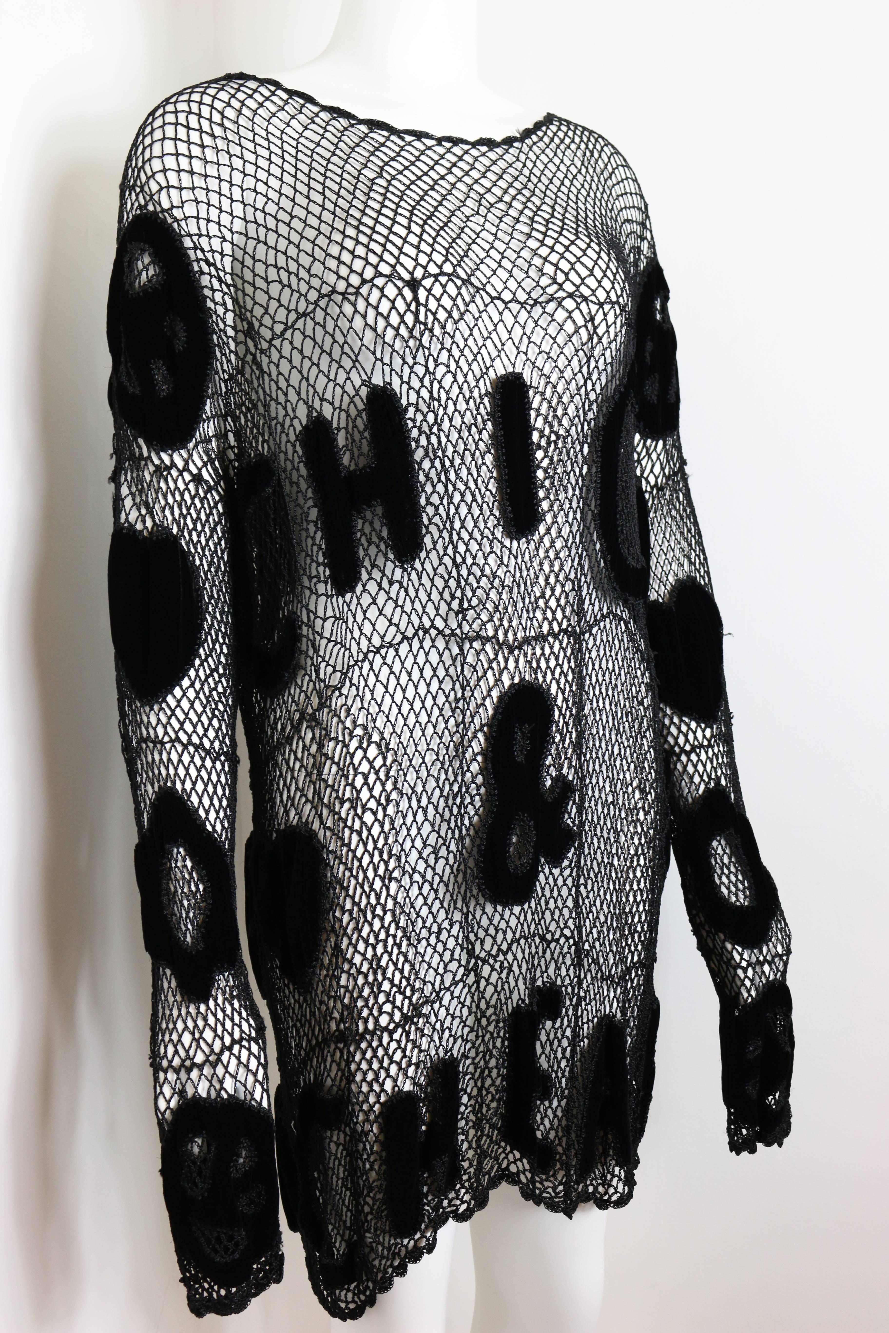  Moschino Chic and Cheap Black See Through Knitted Dress In Excellent Condition In Sheung Wan, HK