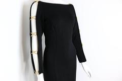 Sexy 80s Tadashi Black Jersey Dress