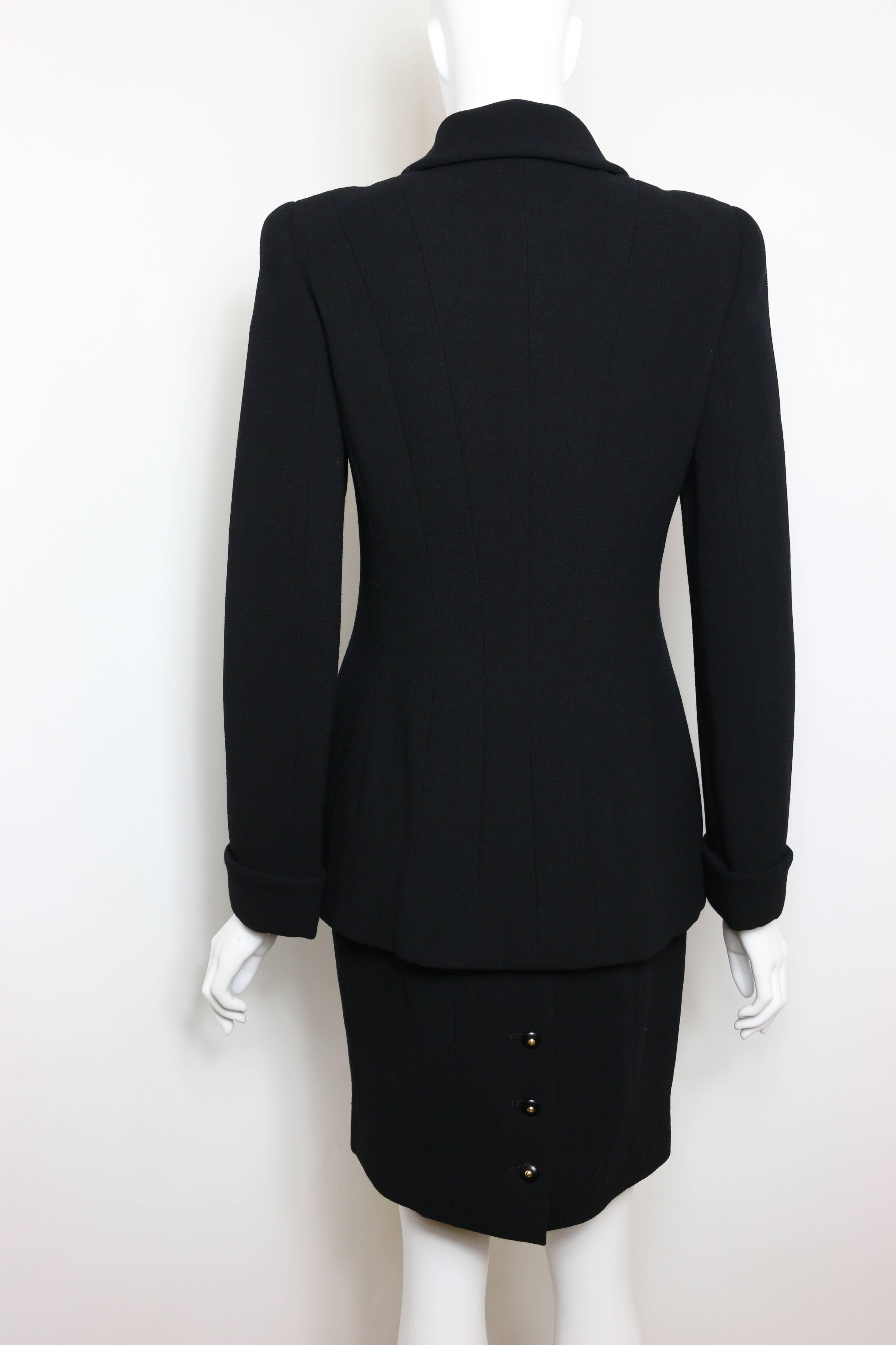 Chanel Black Wool Suit 1