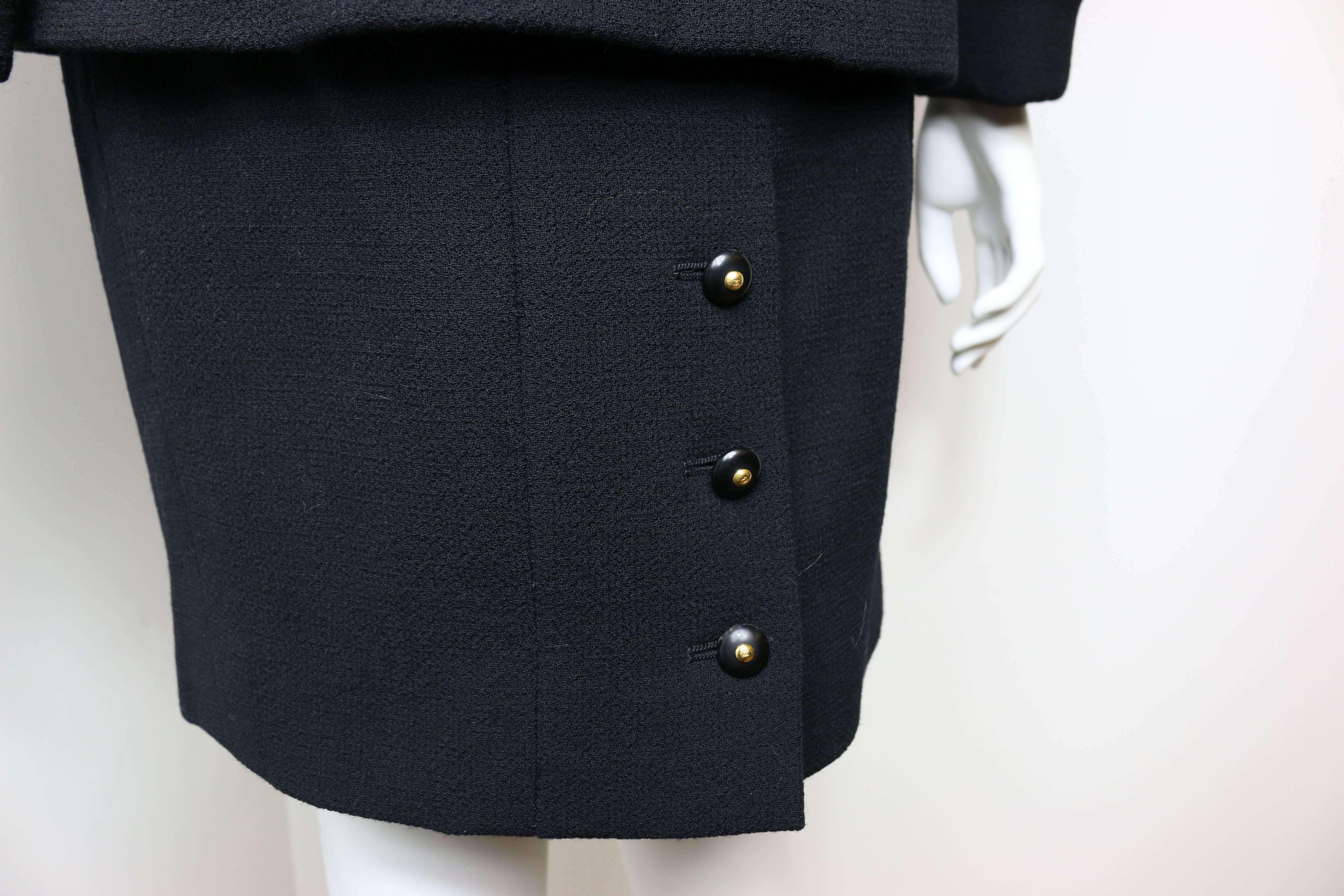 Chanel Black Wool Suit 2