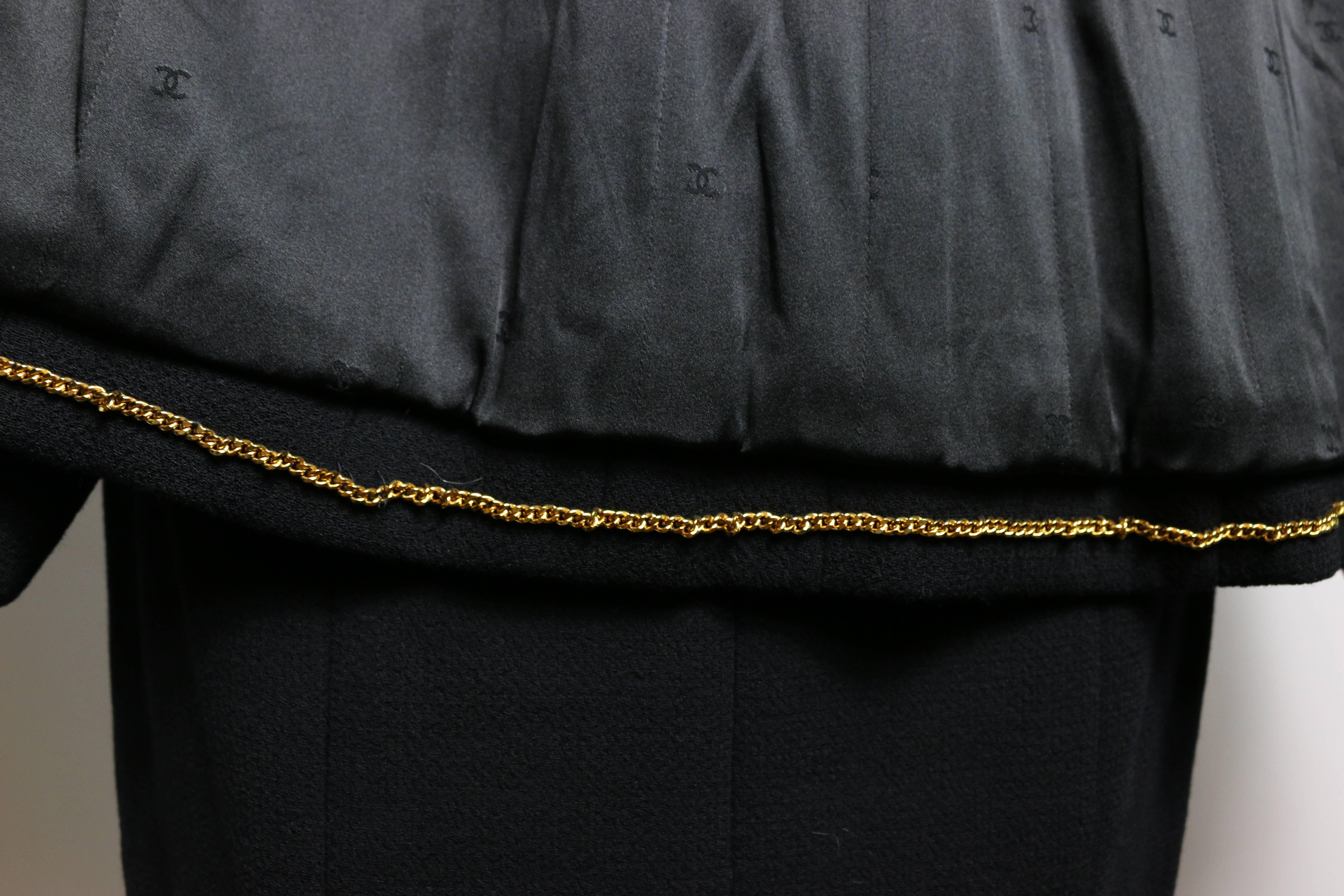 Chanel Black Wool Suit 5