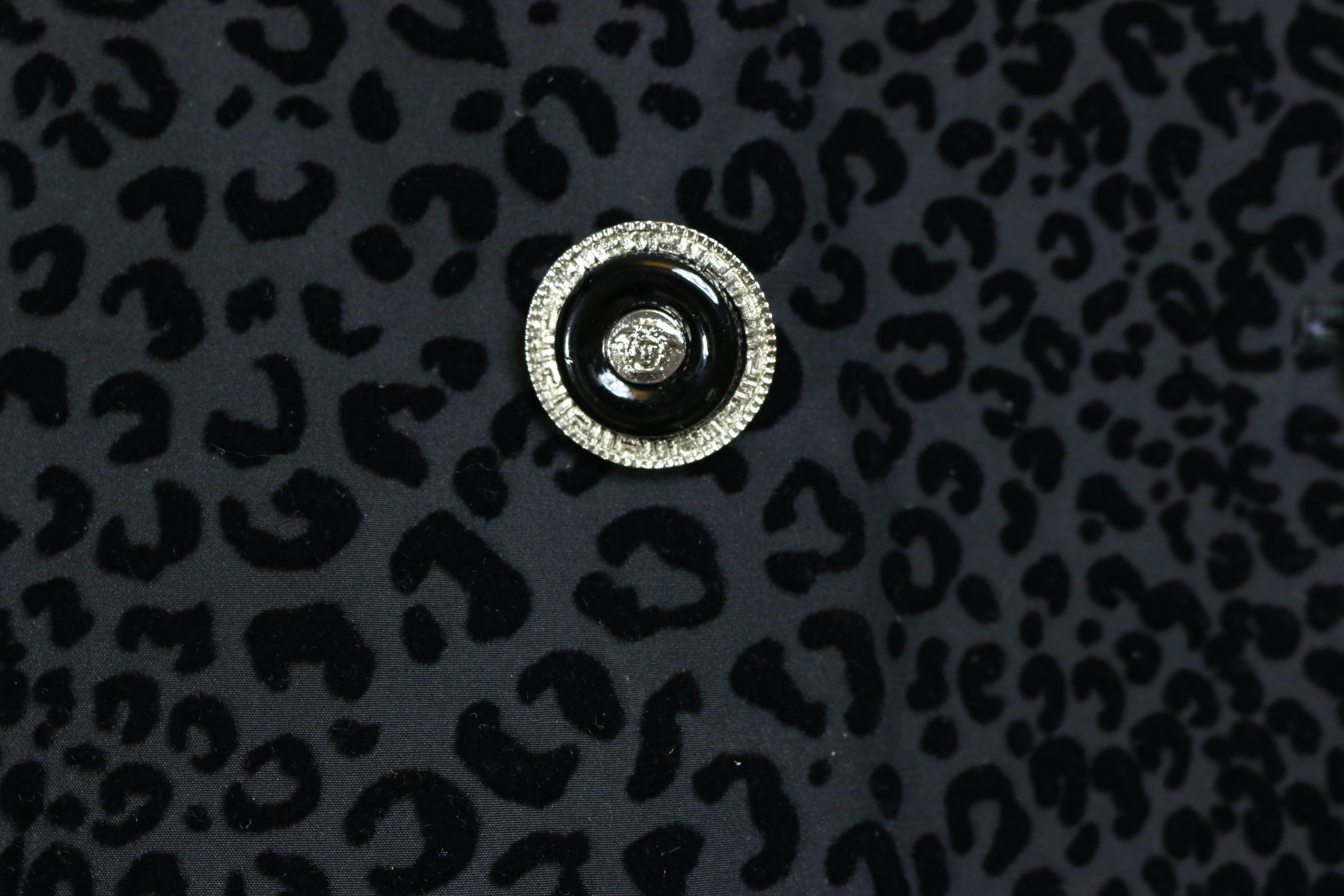 black leopard print coat