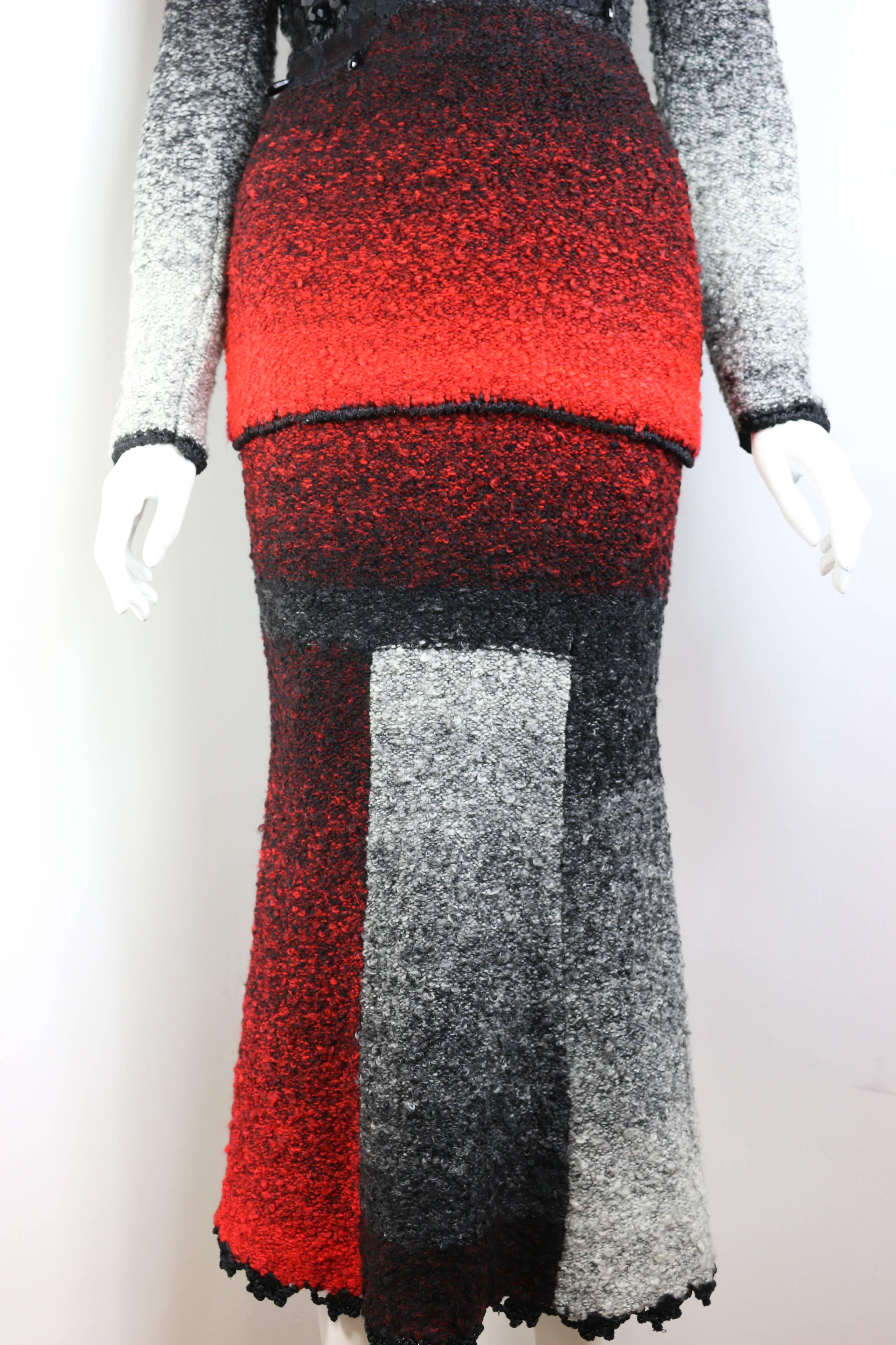 Christian Lacroix Colour Blocked Knitted Two Pieces Set In Excellent Condition In Sheung Wan, HK