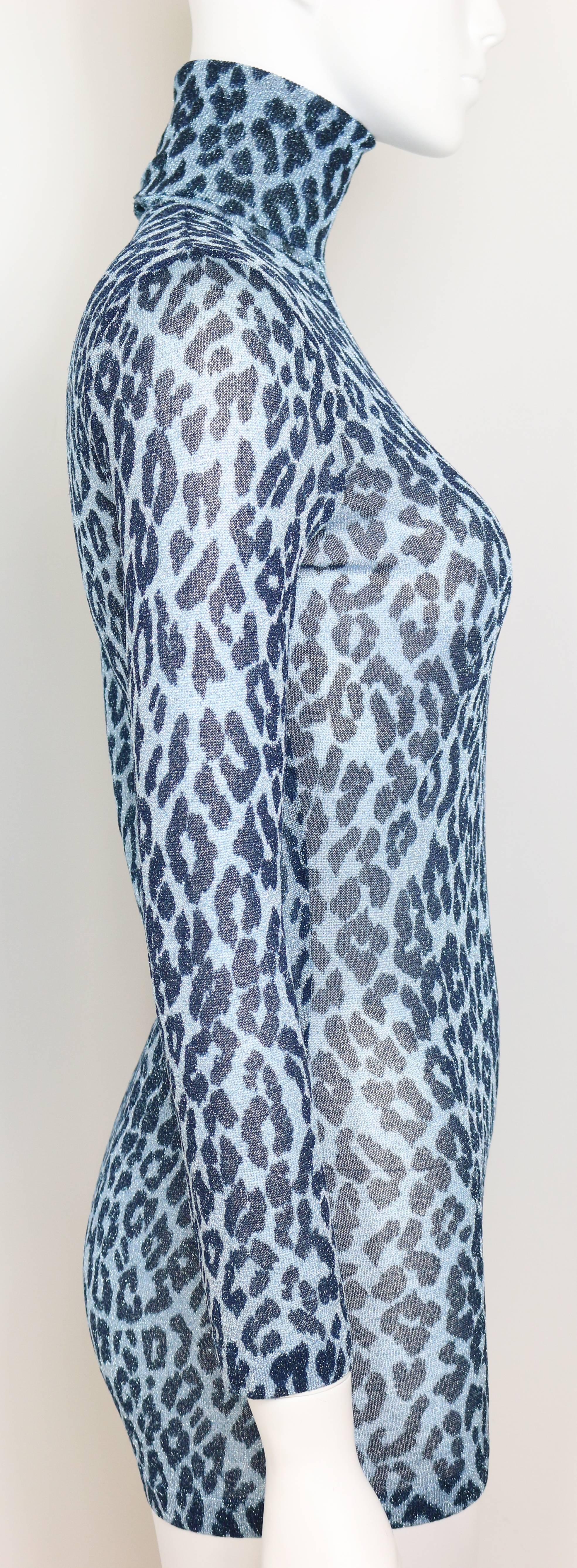 blue leopard print dress