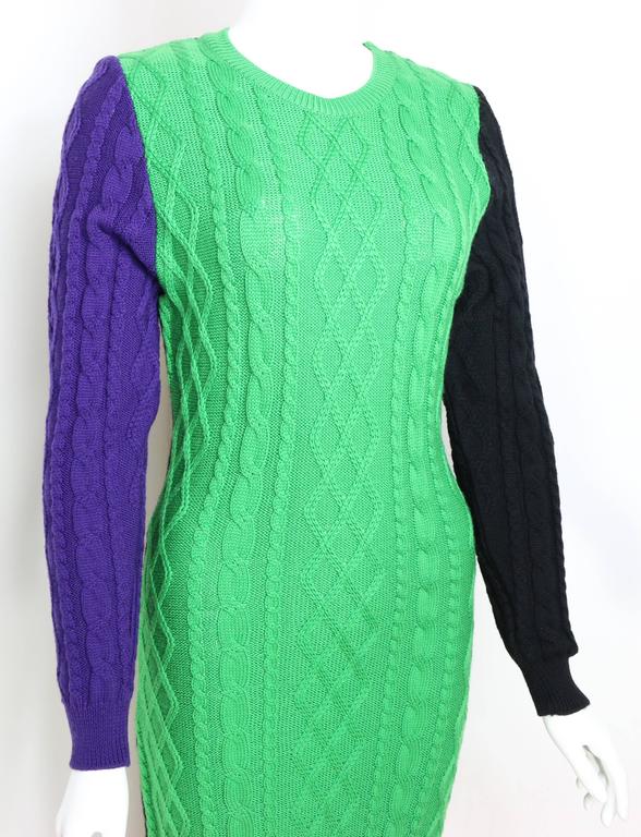 90s Versus By Gianni Versace Colour-Blocked Knitted Maxi Dress at 1stDibs
