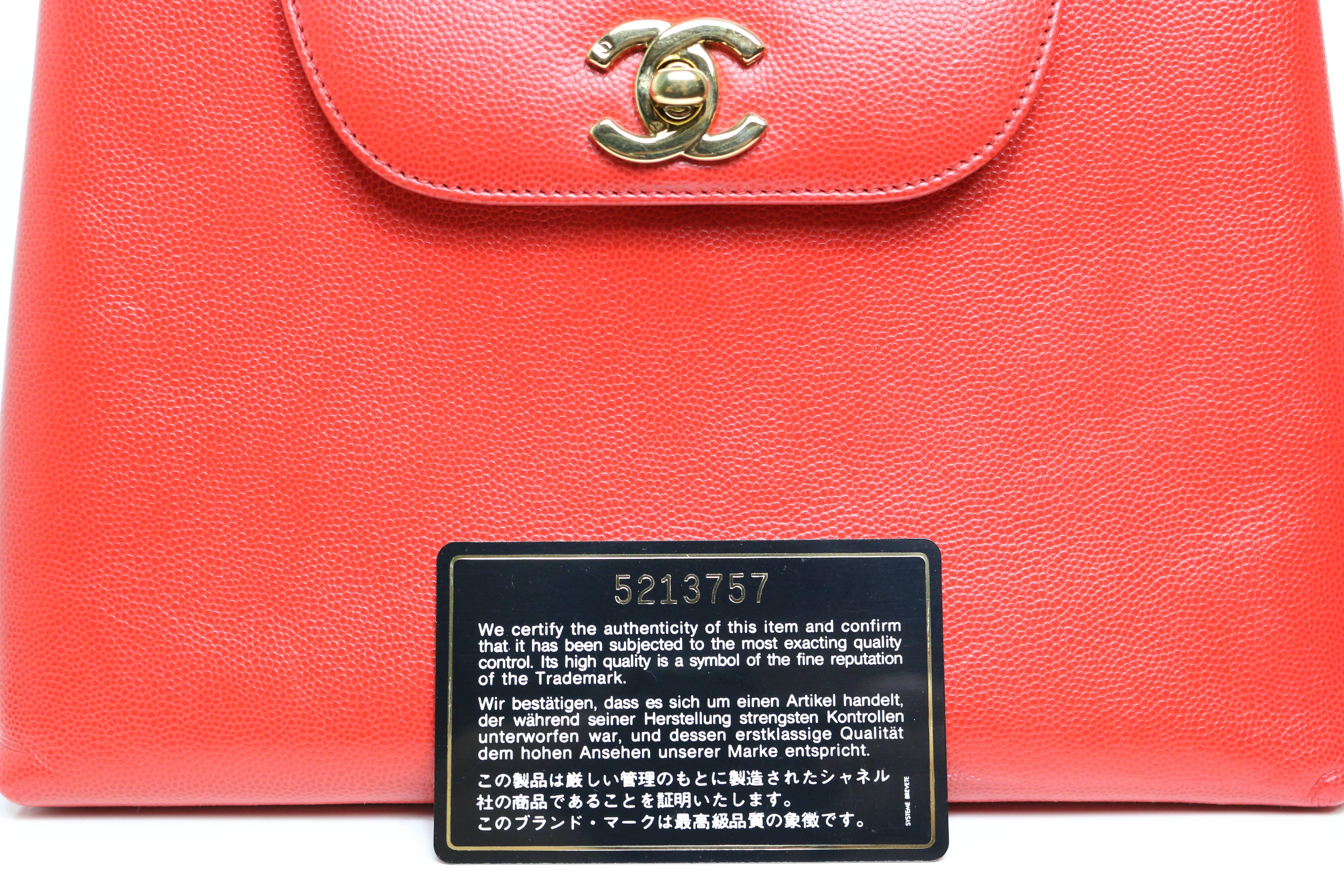 Chanel Classic Red Leather Flap Handbag In Excellent Condition In Sheung Wan, HK
